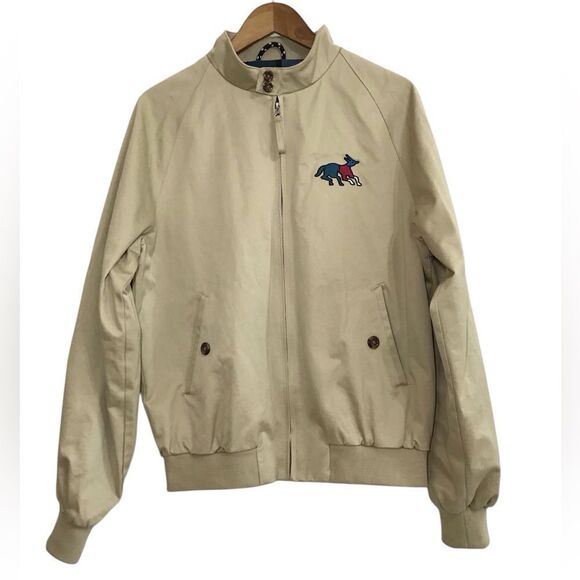 Parra Anxious Dog Jacket Tan Bomber Jackets Size Medium - Picture 4 of 16